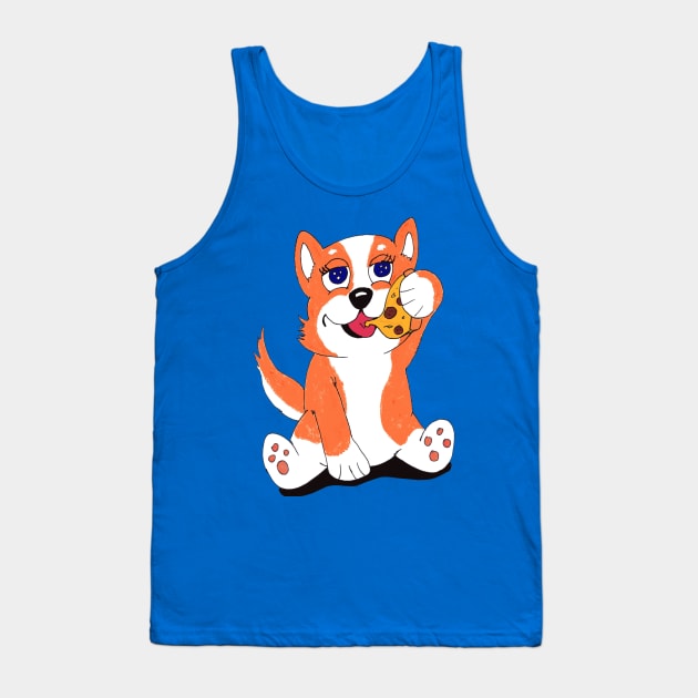 Dog Eating A Pizza Tank Top by FilMate